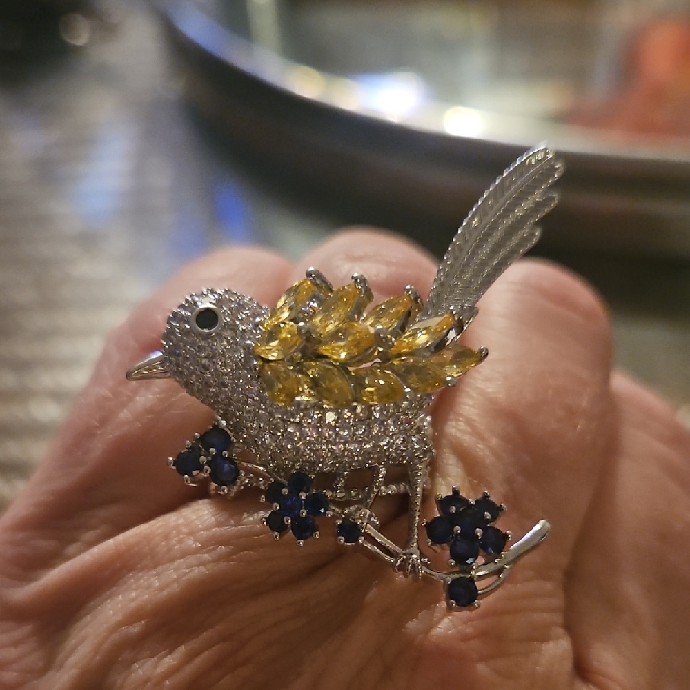 Eyecandy CZ Bird Ring